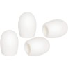 Ahead - 4 Puntas de Nylon para Baquetas MT, Color: Blancas Mod.5AT