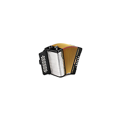 Hohner - Acordeon Corona II Diatónico Sol-Do-Fa con Mochila Mod.A562_