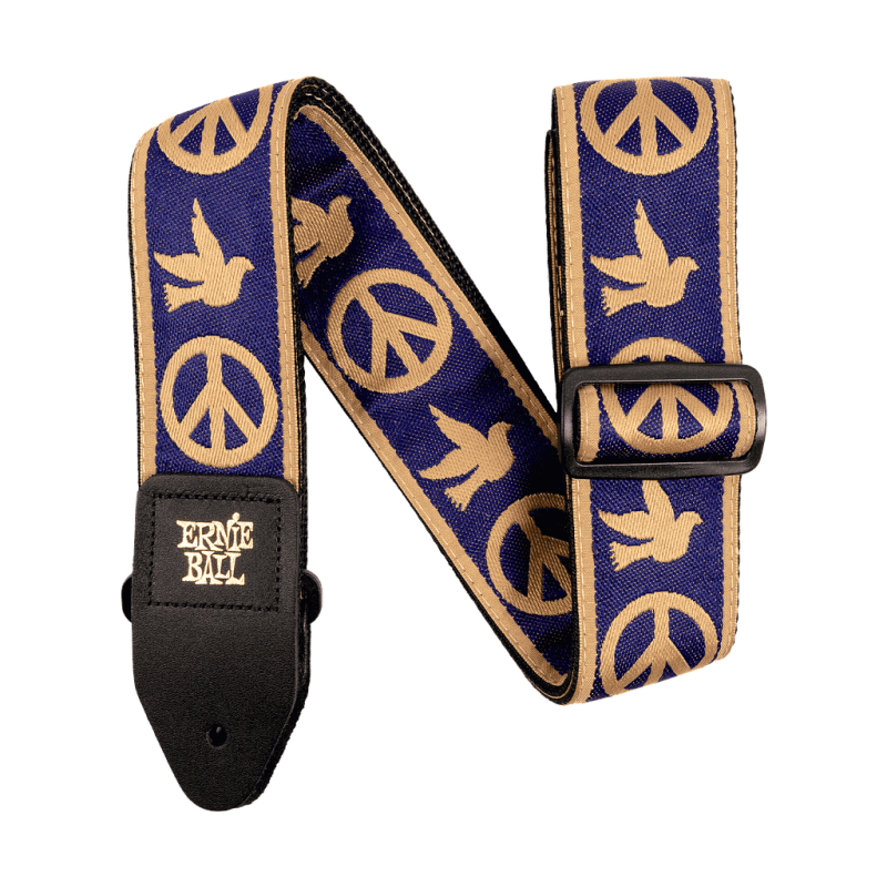 Ernie Ball - Tahali Jacquard Navy Blue And Beige Peace Love para Guitarra Mod.4699