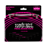 Ernie Ball - Paquete de 10 Cables de Audio para Pedal Board, Blanco Angulado/Angulado Mod.6387