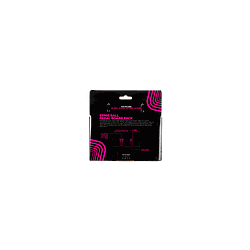 Ernie Ball - Paquete de 10 Cables de Audio para Pedal Board, Blanco Angulado/Angulado Mod.6387